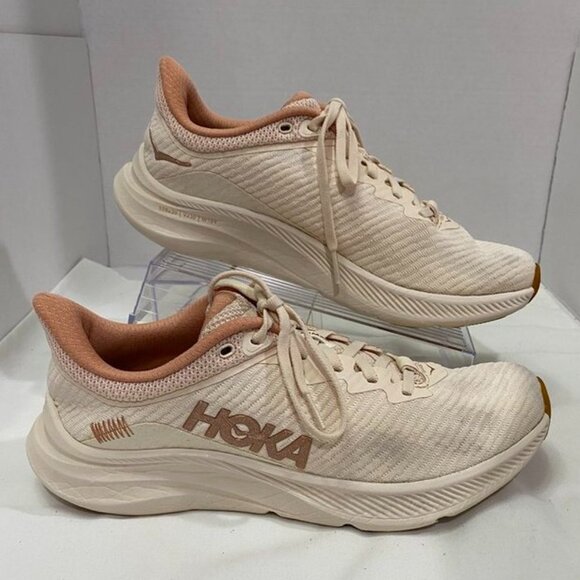 HOKA One One Solimar Running Shoes Cream Peach Parfait Women’s 8.5 - Picture 1 of 14